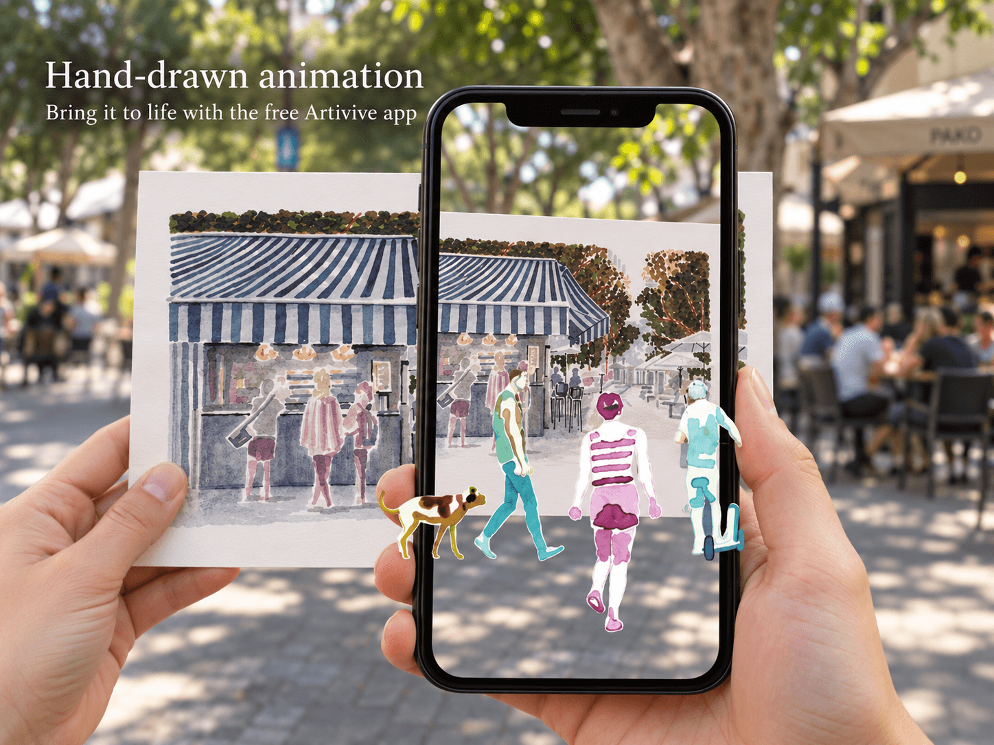 Augmented reality animated art print