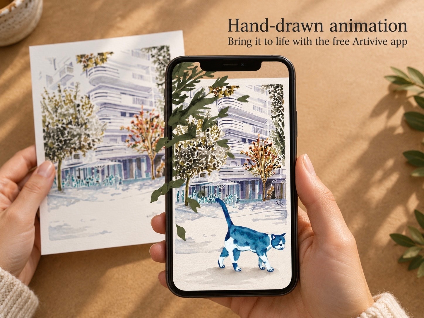 Augmented reality animated art print